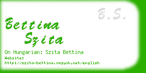 bettina szita business card
